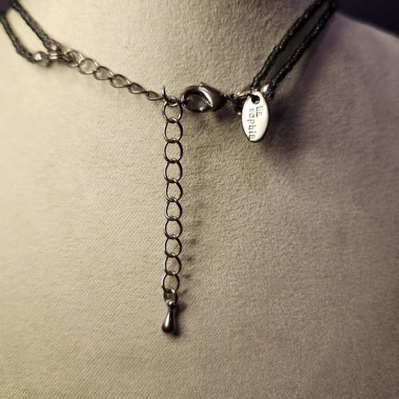 Lia Sophia Double Strand Multi Color Pearl Crystal Bead 15"-18" Necklace - Picture 5 of 5